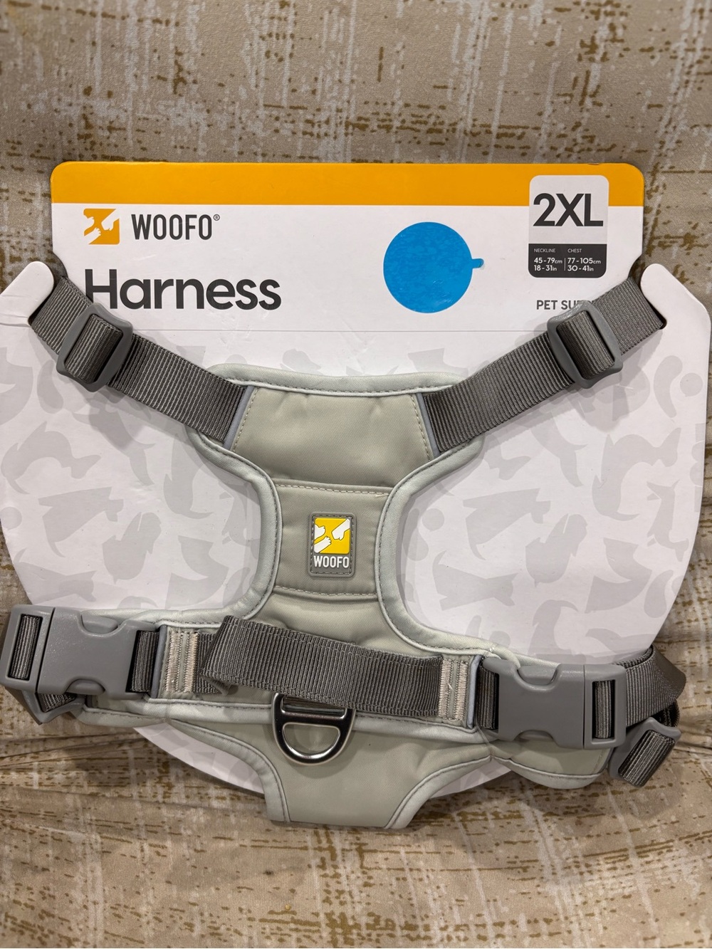 Woofi Gray Dog Harness - 2XL